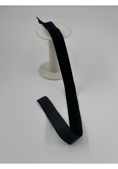 1.5 Cm Likralı Kadife Esnek -5 Metre-siyah