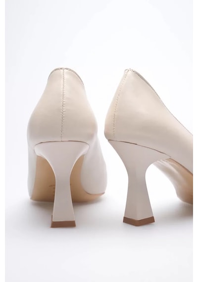 Trendella Bej Topuklu Kadın Stiletto Tr20ms02c Siyah