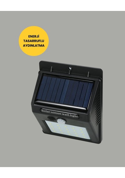 Montajlı Güneş Enerjili Duvar Tipi Aydınlatma - 8 Saat Çalışma Süresi Renkli