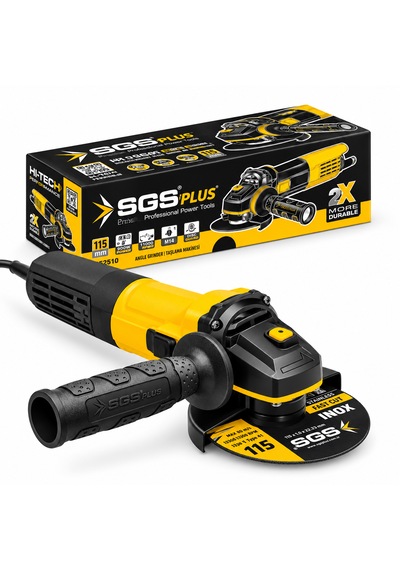 Sgs Plus Hı-tech 852510 900w 115 Mm Profesyonel Elektrikli Avuç Taşlama Makinesi 11000 Devir, M14, Yan Kollu Spiral