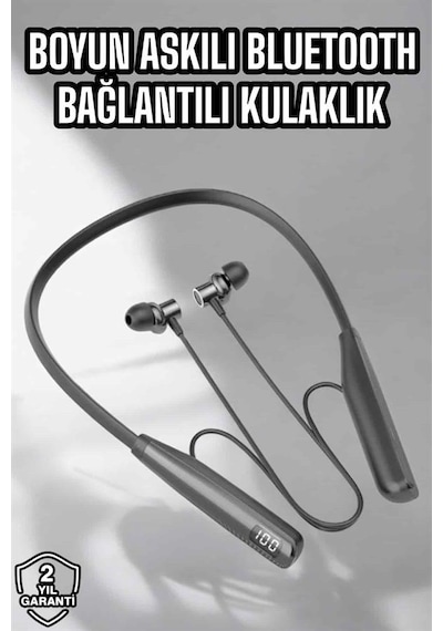 Boyun Bantlı Bluetooth Kulaklık Yüksek Ses Kaliteli 100 Saat Kulaklık 2