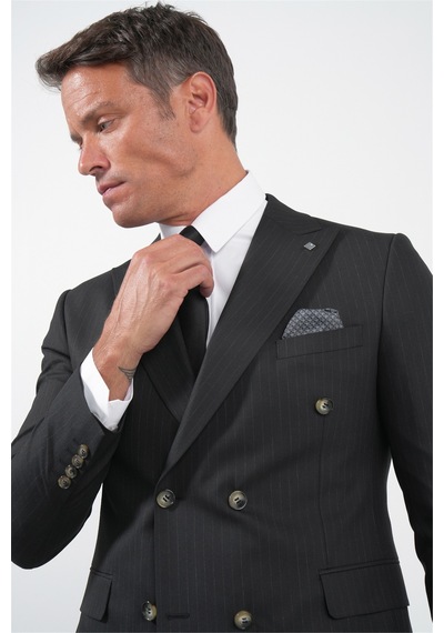 İmza Siyah-gri Kırlangıç Yaka Kruvaze 6 Drop Slim Fit Tam Astar Esnek Takım Elbise 1001260173 Siyah - Gri İmza Siyah-gri Kırlangıç Yaka Kruvaze 6 Drop Slim Fit Tam Astar Esnek Takım Elbise 1001260173 Siyah - Gri