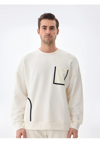 Isaora Performance Cotton Sweat Erkek Subtle Whıte Sweat Isr8113 Beyaz