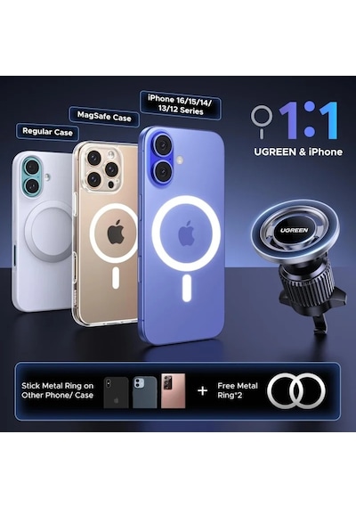 Ugreen Magsafe Hava Menfezi Araç İçi Telefon Tutucu, 65764
