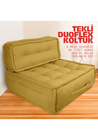 Xpermate Duoflex Sırtlı Minder İskandinav 80x80x30 Hardal