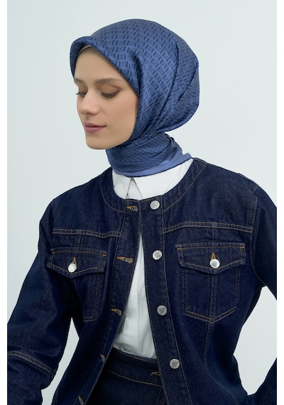Armine Saf İpek Sura Eşarp-2026 İlkbahar-yaz- 950200d İndigo Mavi