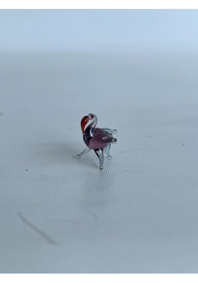 El Yapımı Mini Murano Cam Flamingo Biblo A120-02