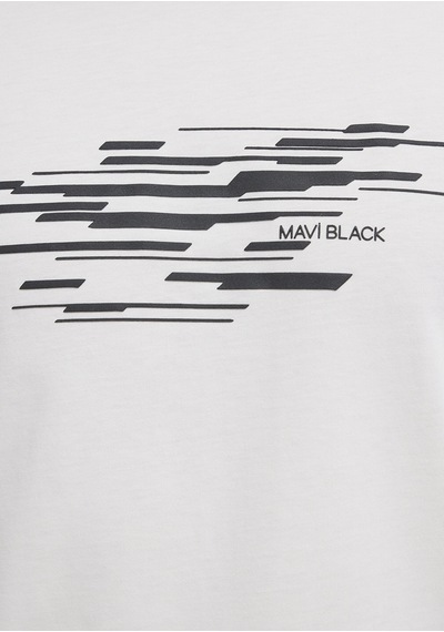 Mavi - Mavi Black Ekru Tişört 0613131-70057 Ekru