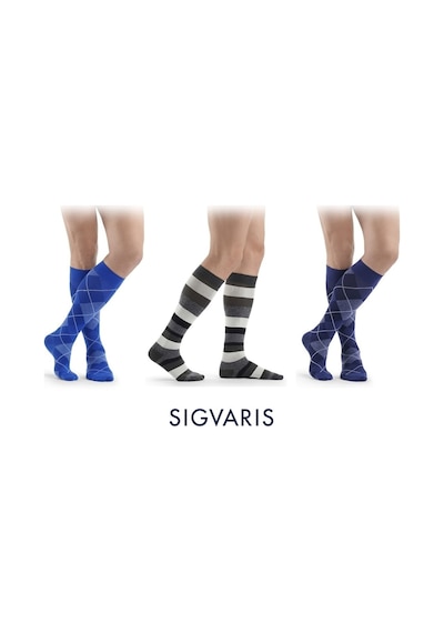 Sigvaris Shades Socks Erkek Diz Altı Varis Çorabı, Renkli, Dese... Ten Rengi Standart S Kapalı Kısa