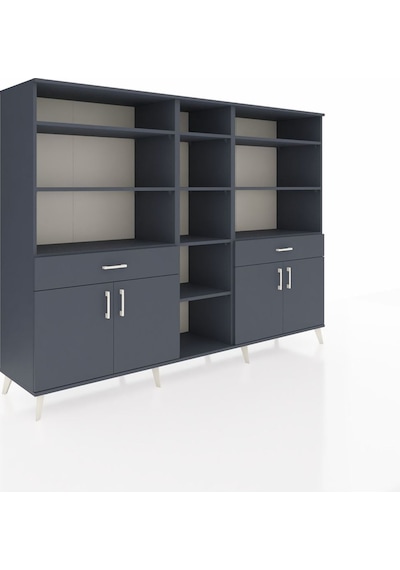Hyperion Dolap 12 Raflı 2 Çekmeceli 4 Kapaklı 220x44x163 Antrasit Antrasit-antrasit Hyperion Dolap 12 Raflı 2 Çekmeceli 4 Kapaklı 220x44x163 Antrasit Antrasit-antrasit