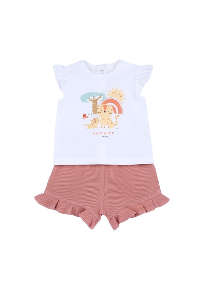 Chicco Kız Bebek Tişört Ve Şort Takımı 09101632000000 000045 Turuncu