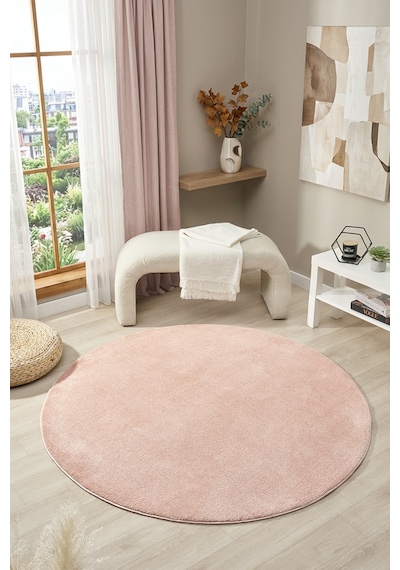 Bali Pembe Daire Halı Salon Oturma Odası Çocuk Odası Yatak Odası Halısı 4500