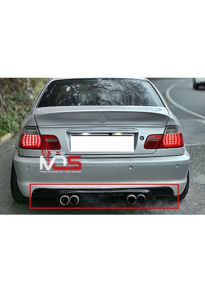 Bmw E46 M Tampon Difüzör Çift Çıkış Fiberglass Boyasız
