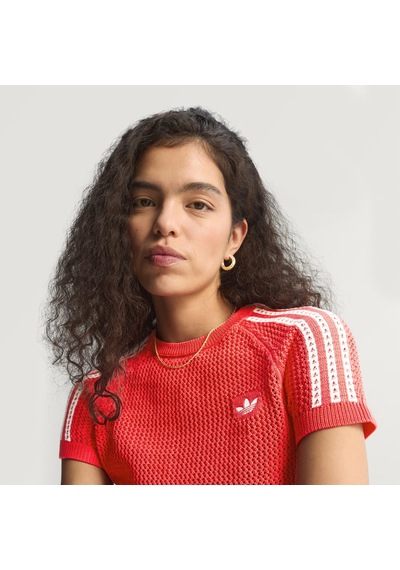 Adidas Knitted Crochet Cali Kadın Tişört C-adıkc6482b30a00 Kırmızı