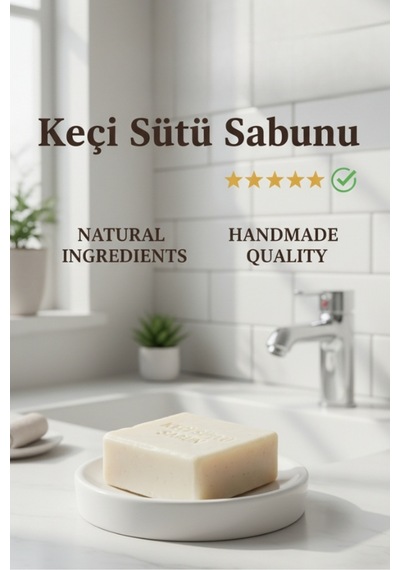 Doğal Keçi Sütü Sabunu 1 Adet Peeling Cilt Sabunu 110gr Doğal