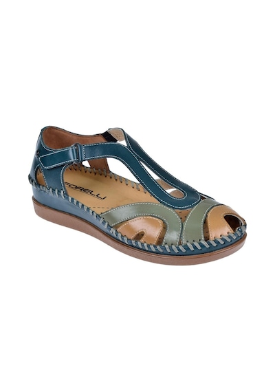 Forelli Hakiki Deri Comfort Kadın Sandalet For-22521 Kot Mavi-kot Mavi
