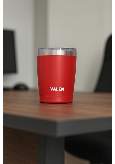 Çift Duvarlı Vakumlu Kahve Bardağı 340ml / Kırmızı