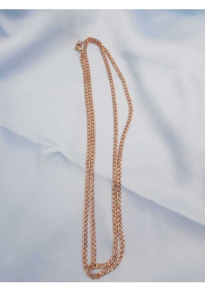 80 Cm Uzunluk Gurmet Model Zincir Rose Renk Çelik Unisex Sevgiliye Eşe Anneye Kolye Zincir Rose Gold