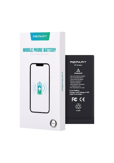 İphone 12 Mini Uyumlu Güçlendirilmiş Yüksek Kapasite Batarya - 2450 Mah