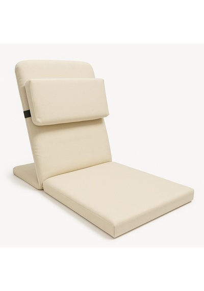 Ekstra Destek Yastıklı Yoga, Nefes, Meditasyon Sandalyesi Backjack Xl Su Ve Leke İticili Duck Kumaş Krem