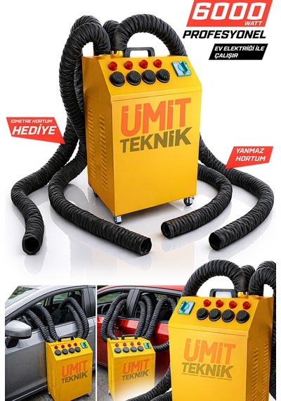 Pro 6000w Profesyonel Oto Koltuk Kurutma Makinesi 4 Çıkışlı Araç İçi Kurutma Makinesi Ahtapot