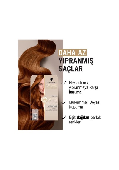 Schwarzkopf Creme Supreme Kit Boya 7-7 Sıcak Bakır