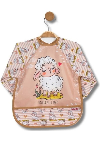 Bebechi Bambino Kids Uzun Kollu Mama Ve Aktivite Önlüğü 6-24 Ay Sarı - Turuncu