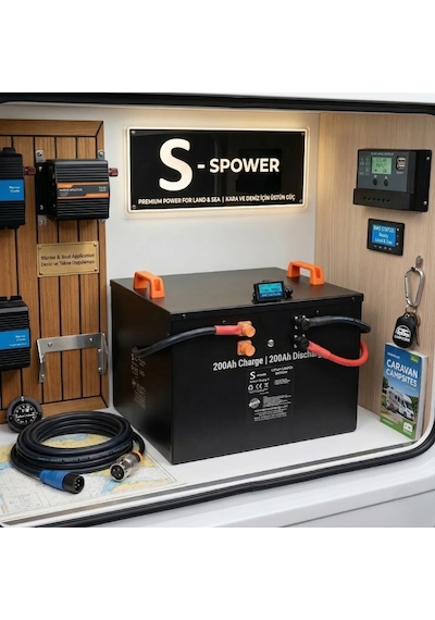 Spower 12v 560ah 12.8v Lityum Lifepo4 Bluetooth Akü