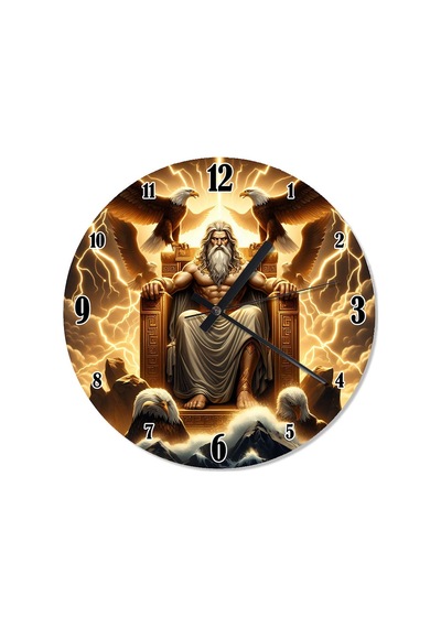 Zeus Ve Kartallar Sessiz Duvar Saati