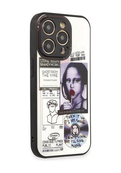 Newface - 541 - iPhone Uyumlu 14 Pro Kılıf Mirror Desenli Kapak - Mirror - Csmo-tex - - 2