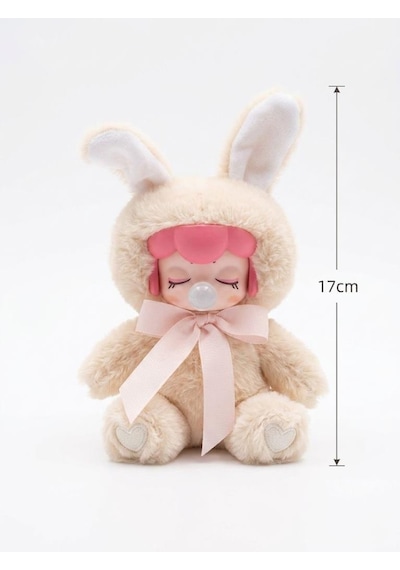 Nansi Peluş Figür Bebek - Çocuklar İçin Tavşan Kostümlü Emzikli 17 Cm Uyku Arkadaşı Oyuncak Bebek
