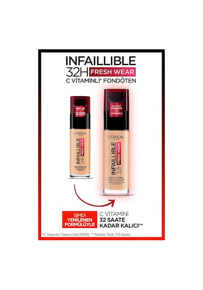 L'Oreal Paris Infaillible 24H Fondöten 125 Natural Rose 30 ML