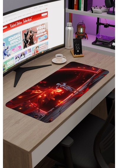 Arlecchino Genshin Impact Anime Gacha V4 - 70x30 Xl Gaming Mouse Pad Fare Altlığı