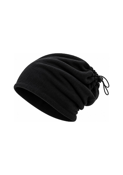 Genel Unisex Premium Polar Bere Boyunluk 2'si 1 Arada Sıcak Tutan Rüzgar Korumalı Outdo Siyah / Standart