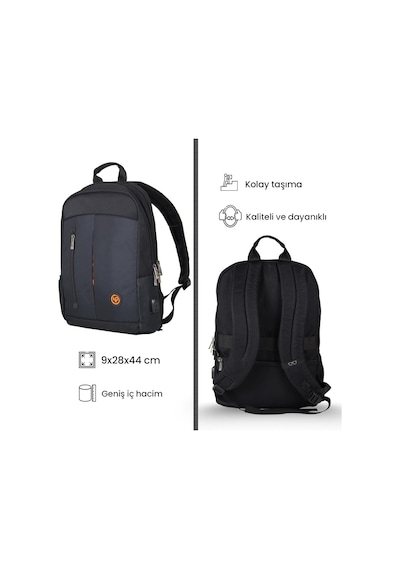 NPO CitylifePlus Smart 16" Çift Ana Bölmeli Notebook Sırt Çantası-Siyah