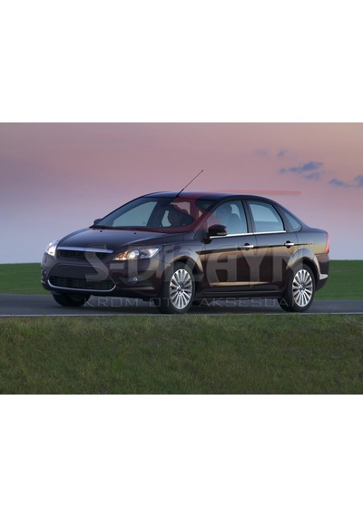 S-Dizayn  Ford Focus 2 Krom Cam Çıtası 4 Prç 2008-2011