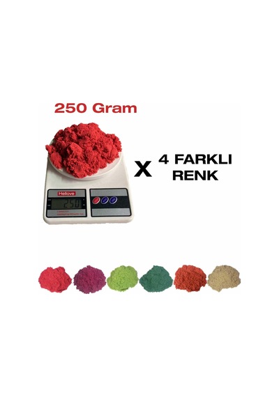 Hellove Kurumayan Kinetik Kum 4 Renk 1 KG 250 G 4 Adet