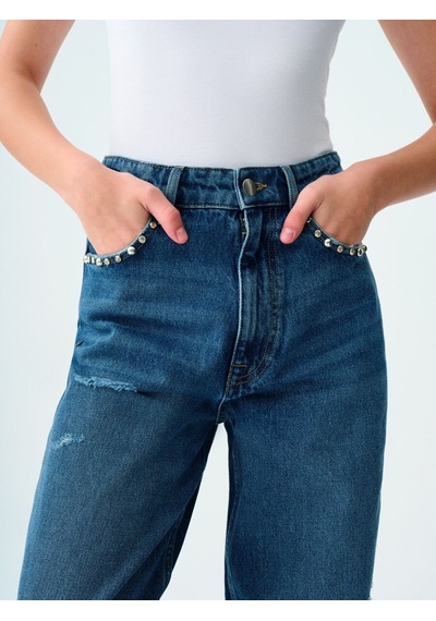 LOFT Wide Leg Regular Fit Kadın Pantolon Lf2037508 Q1.v1 Denim