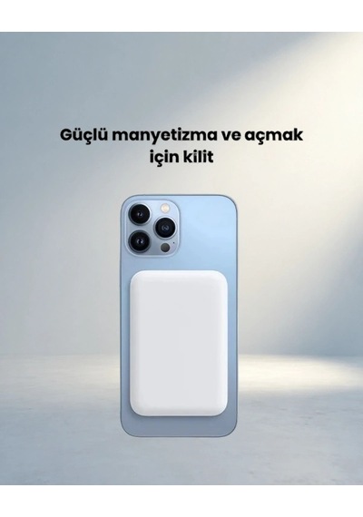 Kompakt Magsafe Powerbank 10000 Mah Kablosuz Şarj Cihazı