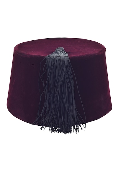 Osmanlı Bordo Erkek Püsküllü Damat Kına Fesi 9,5cmx53cm