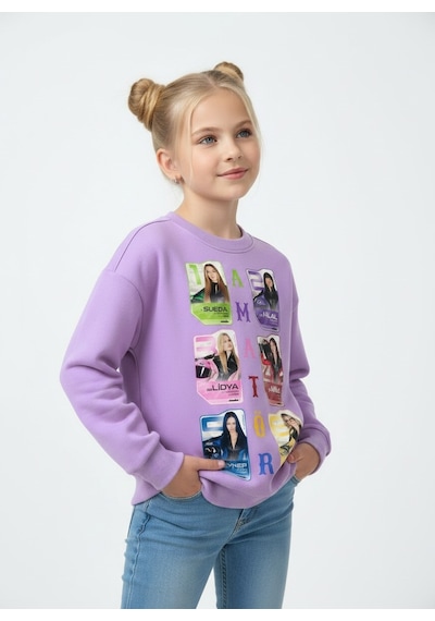Seabubbles Manifest Amatör Kız Çocuk Sweatshirt Lila