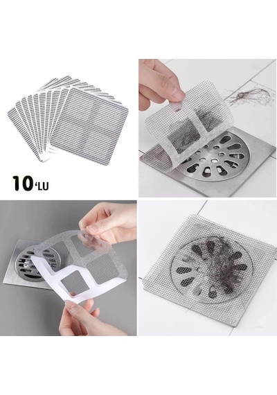 10'lu Banyo Ve Mutfak Lavabo Koku Önleyici Ve Haşere Böcek Önleyici Gider Filtresi Standart