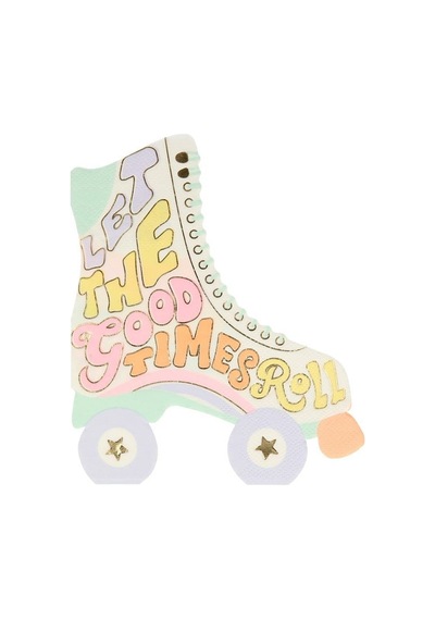 Meri Meri - Roller Skate Napkins - Paten Peçete - 16'lı