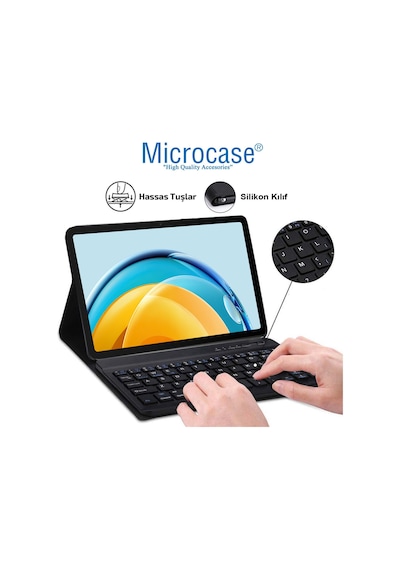 Honor Uyumlu Pad X9 11.5 Bluetooth Klavyeli Standl Kılıf-bkk4