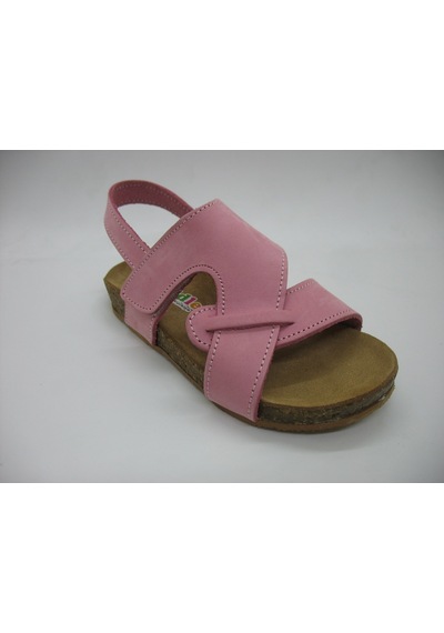 Toddler 256 Anatomik Deri Mantar Taban Çapraz Sandalet 21-25 Pembe