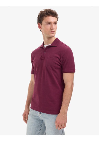 Pierre Cardin Erkek Bordo Tişört Basic 50321144-vr014