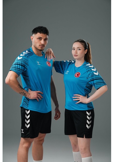 Hummel Milli Takım Line Antrenman Tişört Turkuaz