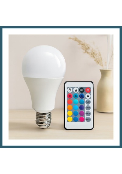 Bezos Kumandalı Rgb Led Ampul 15w 90w Eşdeğer E27 1100lm 15000 Saat Ob Standart