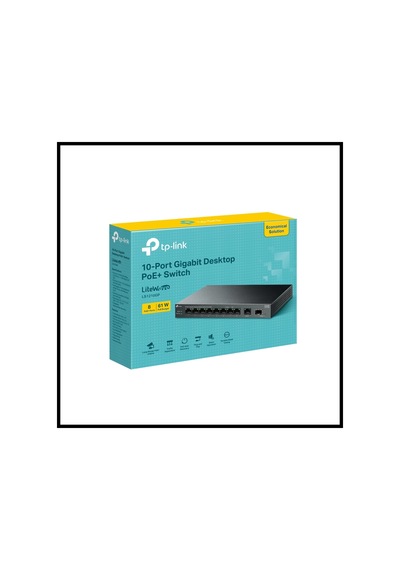 Tp-lınk Ls1210gp, Green Tech, 8 Port Gigabit, Poe 61w, 1 Port Gigabit Uplink, 1 Port Gigabit Sfp, Yö
