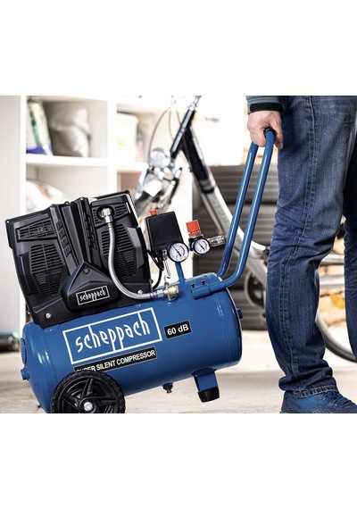 Scheppach HC25SI 1100W 8Bar 24 L Sessiz Kompresör - 5906140901